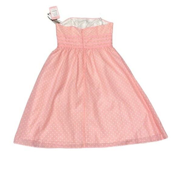 Lilly Pulitzer collection Katrina pink polka dot silk strapless dress NWT 6 - Picture 5 of 13